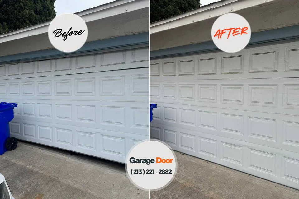 Before and after: garage door repair Burlington, CO